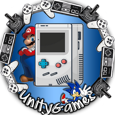 logo unitygames design game art game design icon illustration illustrator cc logo logo design logodesign mariobros photoshop sonic the hedgehog vector wacom tablet