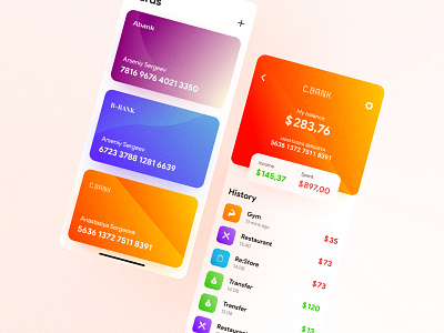 Bank App - UI Concept app app design design dribbble figma icon typography ui ux vector