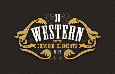 Western Carving Elements baroque embellishments flourishes saddle western