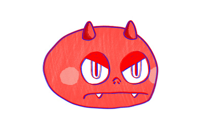 Devil devil grumpy illustration mad sticker