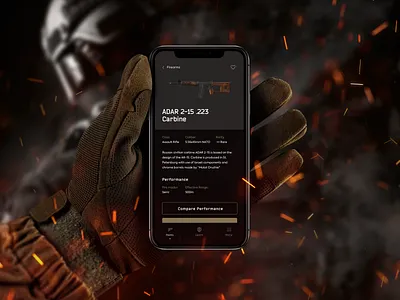 Companion App Tarkov app black dirty eft fire game gaming gaming app grey gun machinegun minimalistic mockup muzli shooter tarkov ui uiux ux war