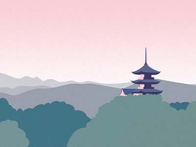 an japan sight illustration illustration vector