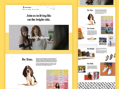 Hush Puppies About Us Page about us about us page design digital digital design ecommerce landing page marketing mobile mobile design responsive responsive design shoe video web web design