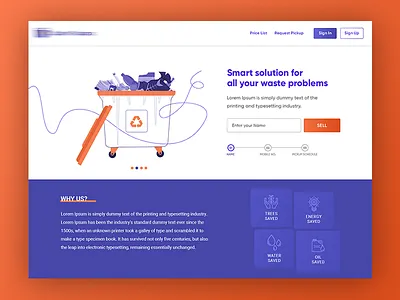 Homepage for Scrap website clean creative color concept concept design design flat design flat illustration header homepage illustraion landing layout page scrap ui uiux website website concept website design
