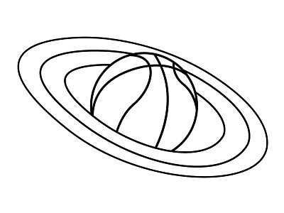 HoopSaturn Tattoo basketball hoop lines mikemerrilldesign planet saturn tattoo tattoo design