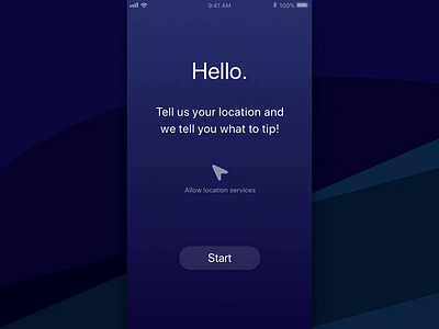 Tip Like a Local UI Animation animation app animation app animations color dark dark app dark ui design digital flat flow gradient gradients ios mobile motion ui ui design ui ux video