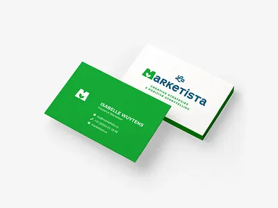 La Marketista - Business Card brand branding business card business card design card design green logo logo design marketing plant
