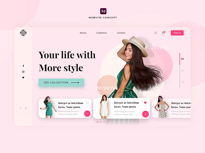 Website Concept Women's Clothing Store design typography ui ux web website