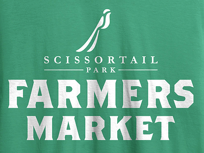 SP Farmers Market Logo branding farmers market logo market oklahoma oklahoma city park scissortail typogaphy