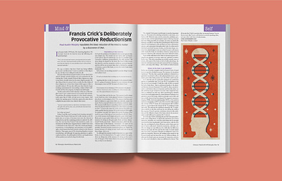 Francis Crick DNA dna editorial design editorial illustration francis crick helix philosophy reductionism retro