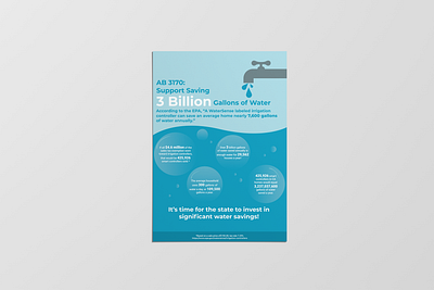 Water Saving Flyer design illustration typography vector