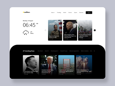 News/Article web concept article page design landingpage minimal news website newsfeed ui userinterface weather webdesign