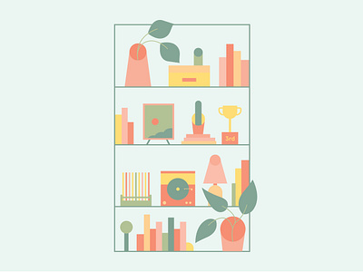 Shelf (Molly's Decorating) arkansas fayetteville flat illustration illustration minimal minimal illustration pastel colors vector