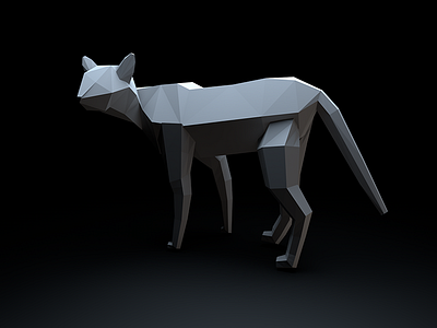 Cat animals c4d cat lowpoly