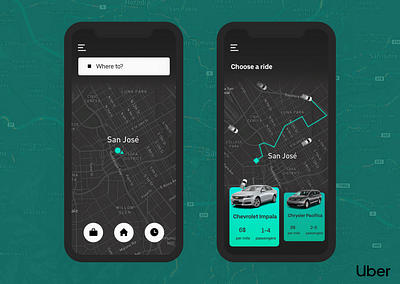 Uber Redesign Concept app redesign concept design dark dark mode redesign redesign concept redesigned uber uber app uber design