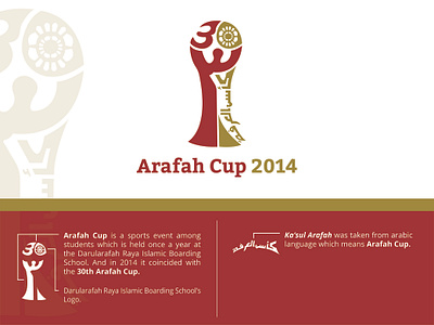 Arafah Cup 2014 Logo arabic logo arafah brand and identity brand design brand identity brand logo branding caligraphy champion cup design event football islamic logo sport sports branding sports design sports logo world cup