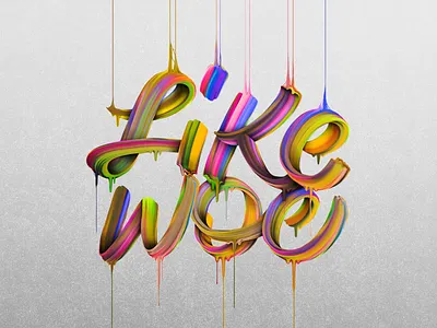 Like W0e - Experimental Type custom type design experimental graphic design hand drawn hand lettering handlettering illustration lettering letters liquid photoshop type type art type design typedesign typographic typography typography art typography design