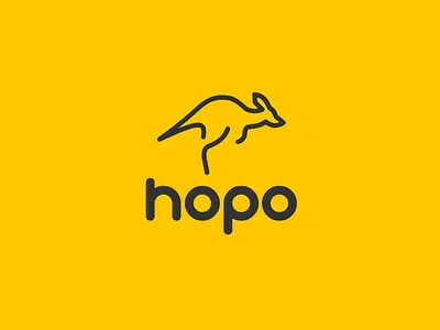 Daily logo challenge day 19/50, Kangaroo logo, hopo! branding challenge daily logo challenge design graphic design icon idea identity kangaroo logo logo designer logo maker logo passion quirky simple vector