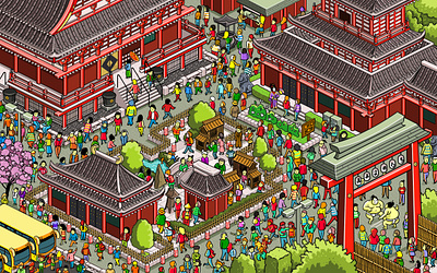 Tokyo: a Seek and Find illustration for Compare the Market advertising architecture cities city detail infographic isometric isometric art isometric illustration landscape map pixel art pixelart seek and find sensoji temple times square tokyo where is waldo where is wally