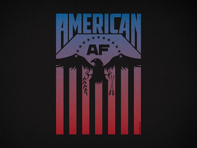American AF af america american blue clothing design eagle gradient patriotic red t shirt