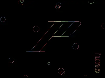 Playlist Cover - June album cover circles design graphic design june logo music playlists pride 2019 rainbow songs summer