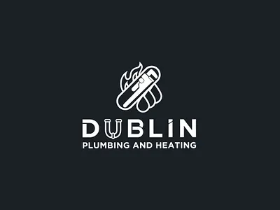 Dublin Plambing and heating Logo design brand branding design dublin flat heating hit icon logo logodesign plamber plambing typography