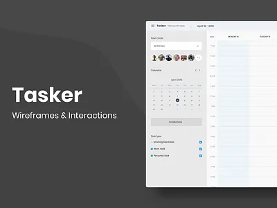 Tasks - Wireframes & Interactions adobe xd colorful colors design figmadesign invision studio landing page sketch sketchapp ui uiux ux webdesign