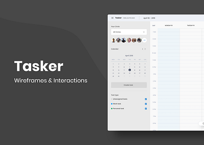 Tasks - Wireframes & Interactions adobe xd colorful colors design figmadesign invision studio landing page sketch sketchapp ui uiux ux webdesign