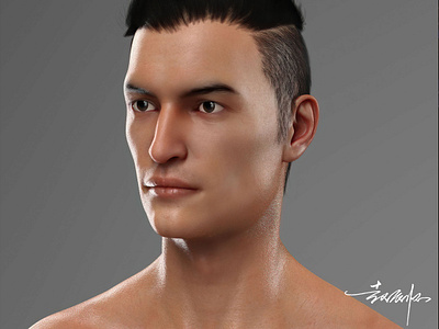 What a hunky guy 3d art 3d modeling caracter character design portrait