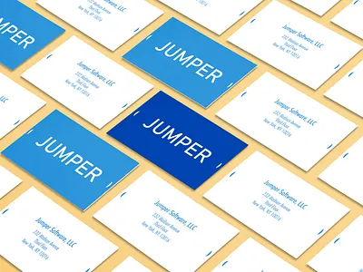 Jumper - Business Card Mockup adobe illustrator adobe photoshop branding bright business card business card design color corporate identity design identity identity branding illustration mockup print design printing redesign sketch stationery stationery design typography