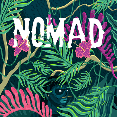 Nomad art bahamas design illustration nomad tropical vector