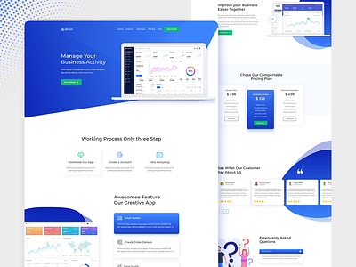 Dashboard Business Analysis adobe xd branding dashboard business analysis dashboard business analysis landing page design typography ui ux uidesign user experience user interface web webdesign website