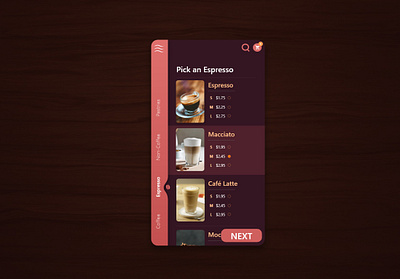 Coffee Ordering App app design design layout ui