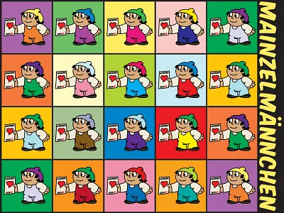 Illustrated Mainzelmannchen! cartoon color illustrator pop art