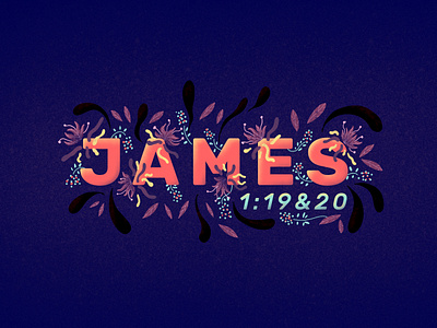 James Verse bible book graphic design illustration plants procreate tim roesch type