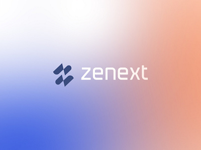 Zenext abstract branding clever corporate crypto elegant finance fintech friendly futuristic gradient letter logo mark modern money n social web z