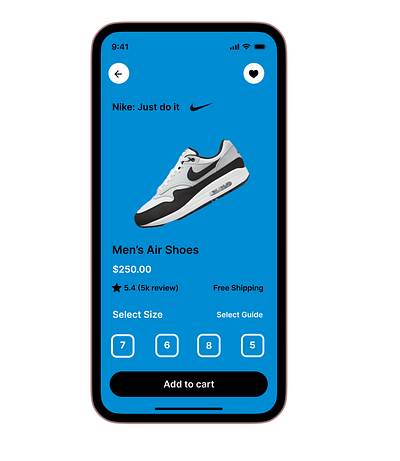 Nike App Design. design ui ux