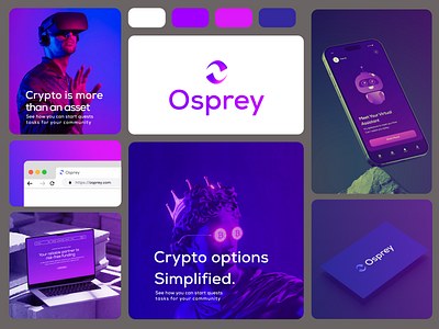 Osprey crypto Logo Branding branding crypto crypto branding crypto trading defi gradient identity logo nft symbol logo tech visual identity