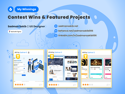 My Contest Winnings app design branding contest design figma homepage mockups portfolio product design prototype redesign ui uiux ux ux research website design winnings wireframe