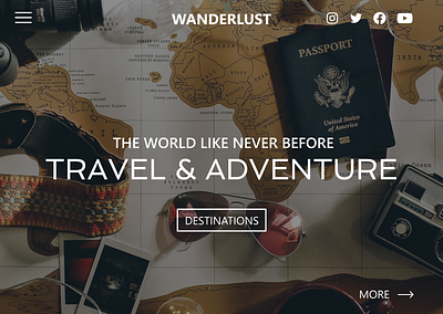 Travel Website Landing Page UI Design figma landingpage ui uiux ux webdesign website