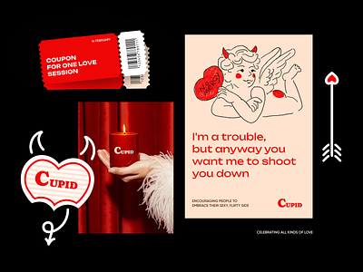 Happy Valentine's Day ❤️ Cupid Branding 14 feb adobe illustrator brand designer branding cupidon design graphic design illustration logo logo design love love day love logo strategy ui ux valentines valentines day vector wedding