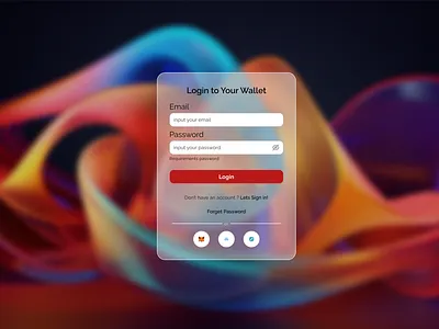 Web3 Login – Secure & Seamless Access with Glassmorphism UI blockchain ui clean coinbase crypto crypto exchange crypto login crypto wallet dark mode ui decentralized app finance fintech glassmorphism login page metamask modern neumorphism nft technology wallet connection web3 ui