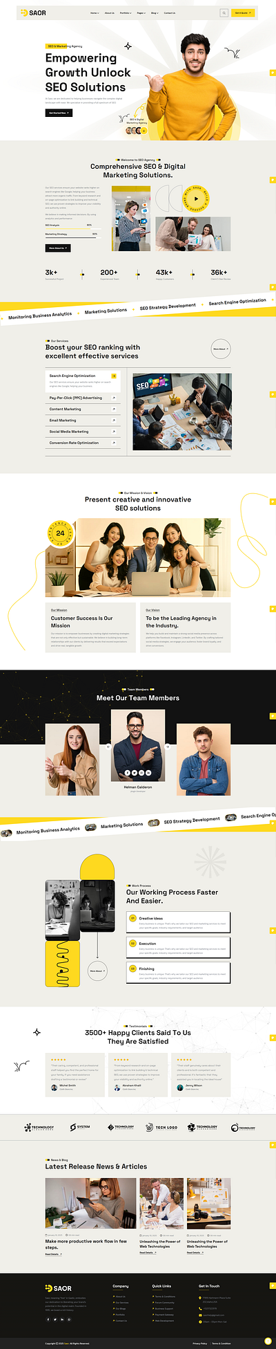 Saor - SEO Digital Marketing Agency HTML Template web agency