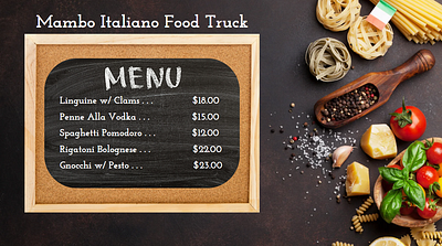 Food Truck Menu UI design graphic design illustration menu ui ux web design