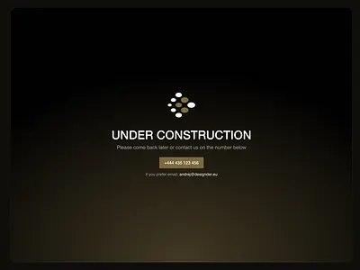 under construction // come later branding design graphic design hero section illustration logo ui ux web webdesign