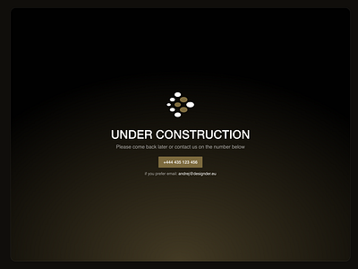 under construction // come later branding design graphic design hero section illustration logo ui ux web webdesign