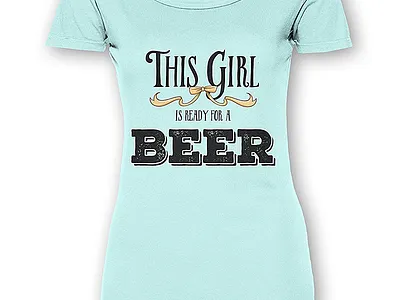 beer girl t shirt branding design illustrator photoshop print typogaphy