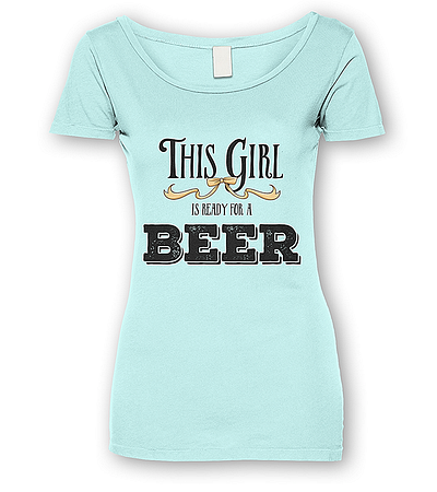 beer girl t shirt branding design illustrator photoshop print typogaphy