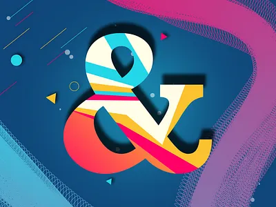Ampersand adobe art design illustration typography vector