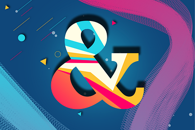 Ampersand adobe art design illustration typography vector